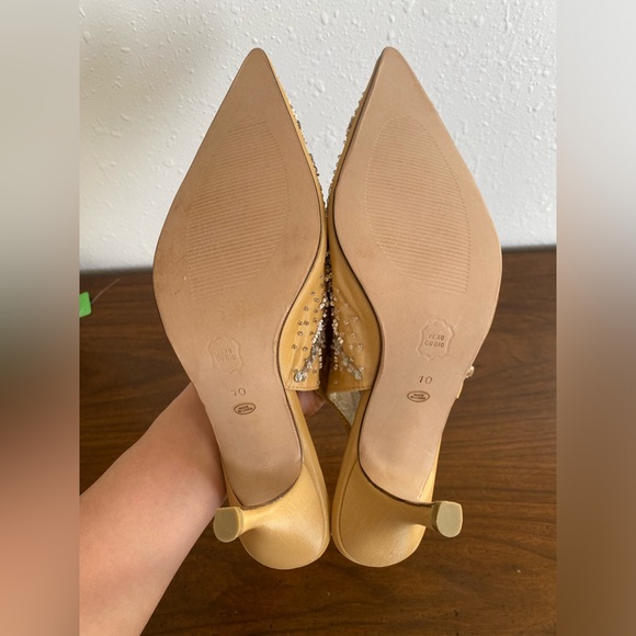 Carlo Fellini beaded slingback heels - Picture 3 of 6